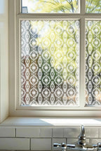 Frosted privacy window film for front door glass – Adelsheim decorative window cling