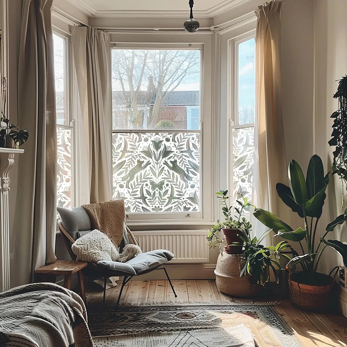 Corsione Patterned Frosted Privacy Window Film Creative Windows