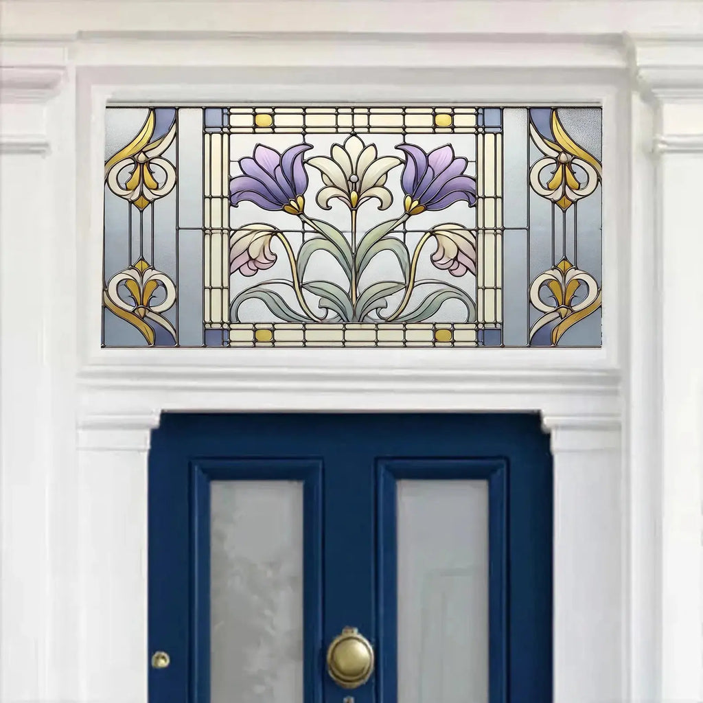 Curtarolo Art Nouveau Stained Glass Transom Film Creative Windows