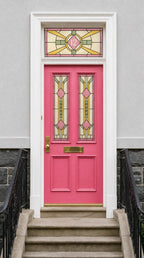 Decorative Art Deco privacy window film for front door glass panels