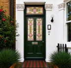Art Deco stained glass privacy window film 