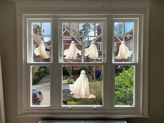 Halloween Window Clings: Spooky Ghosts, Bats, Haunted House Decorations Creative Windows