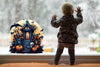 Halloween Window Clings: Spooky Ghosts, Bats, Haunted House - Reusable Creative Windows