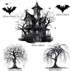 Spook up your home with our Haunted House window stickers, Double-Sided Reusable Halloween Window Stickers, Halloween Window Stickers Creative Windows