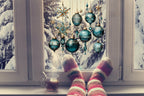 Bring the Magic Home with Double-Sided Reusable Enchanting Christmas Double-Sided Reusable Bauble Window Sticker Set, Christmas Window Decal Creative Windows