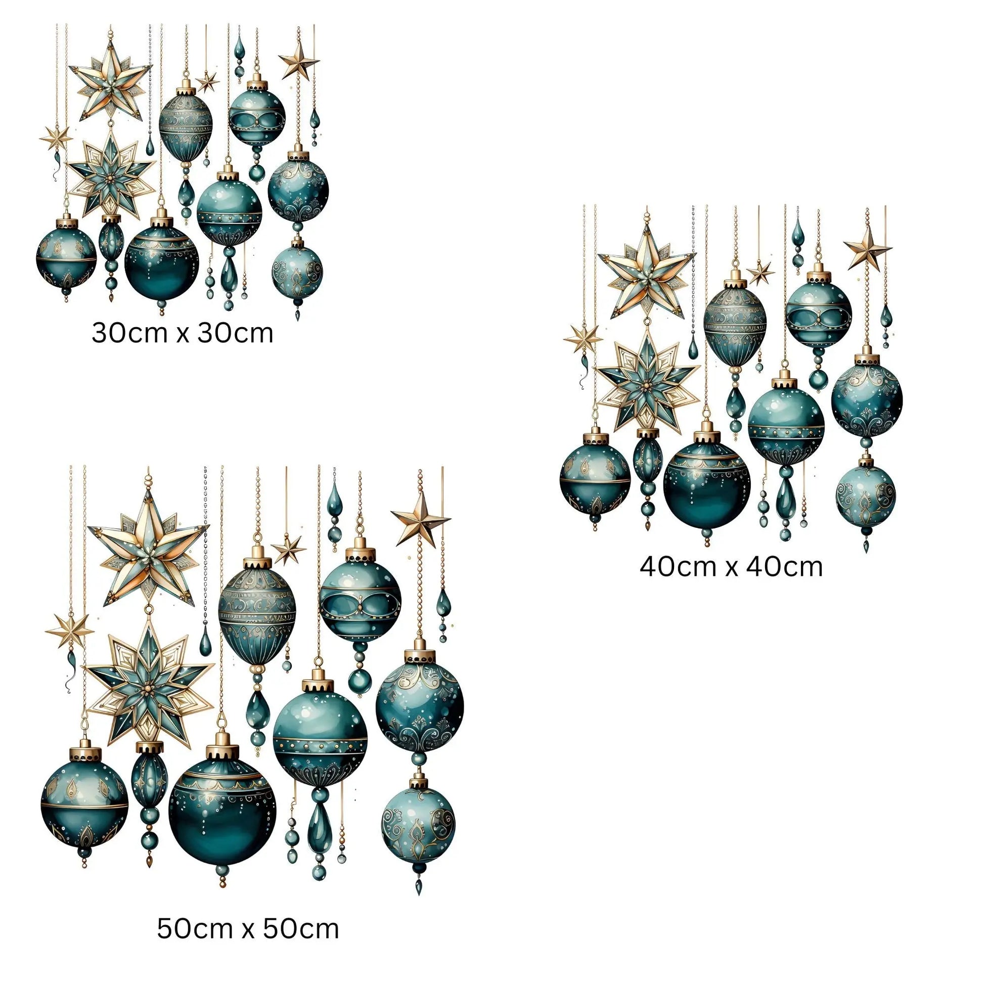 Bring the Magic Home with Double-Sided Reusable Enchanting Christmas Double-Sided Reusable Bauble Window Sticker Set, Christmas Window Decal Creative Windows