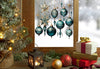 Bring the Magic Home with Double-Sided Reusable Enchanting Christmas Double-Sided Reusable Bauble Window Sticker Set, Christmas Window Decal Creative Windows