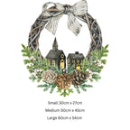 Christmas Window Decal, Christmas Window Stickers, Christmas Window, Christmas Window Decorations, Christmas Window Wreath Sticker Creative Windows