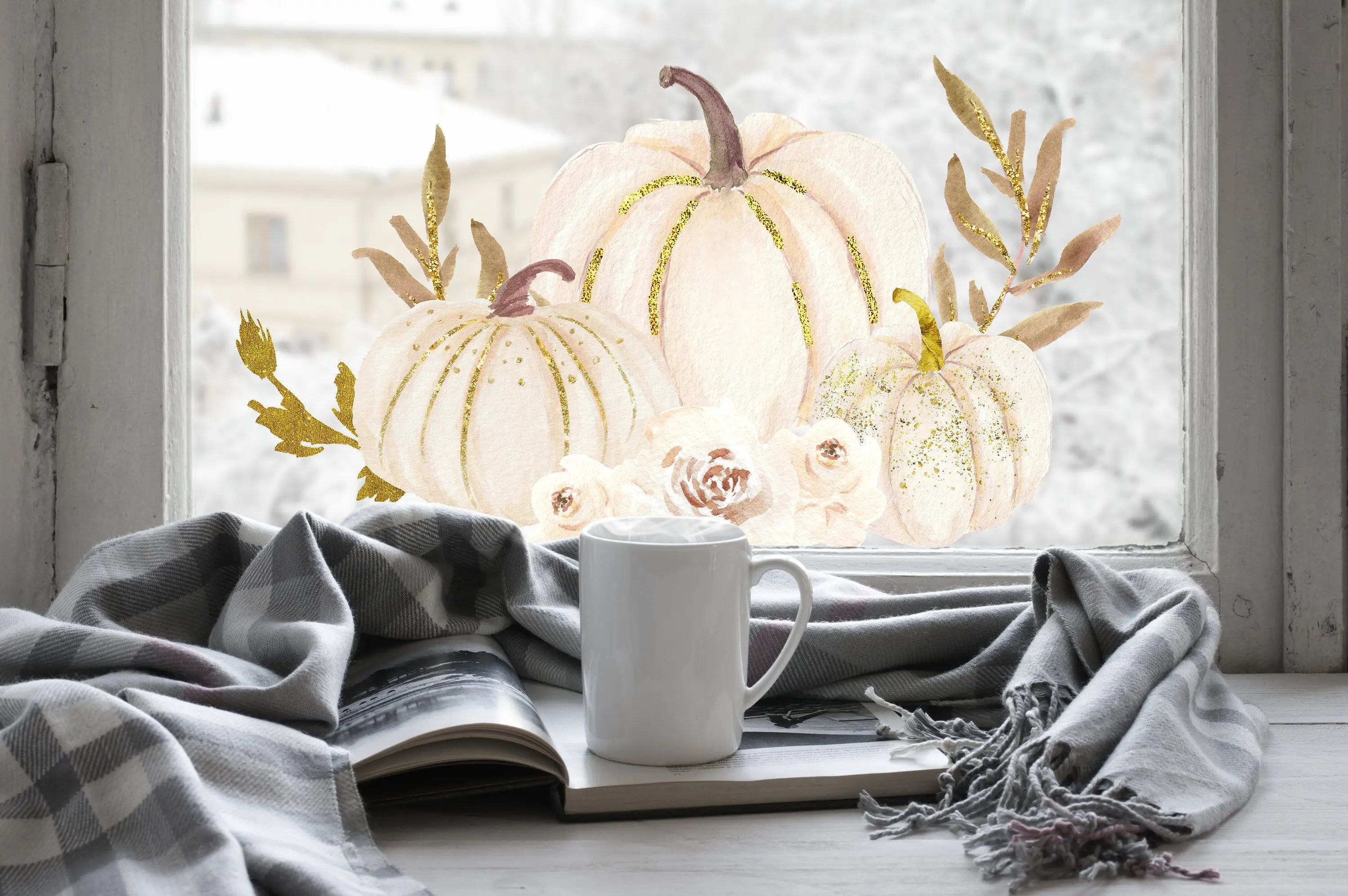 Reusable Pumpkin Window Clings: Double-Sided Autumn Decals Creative Windows