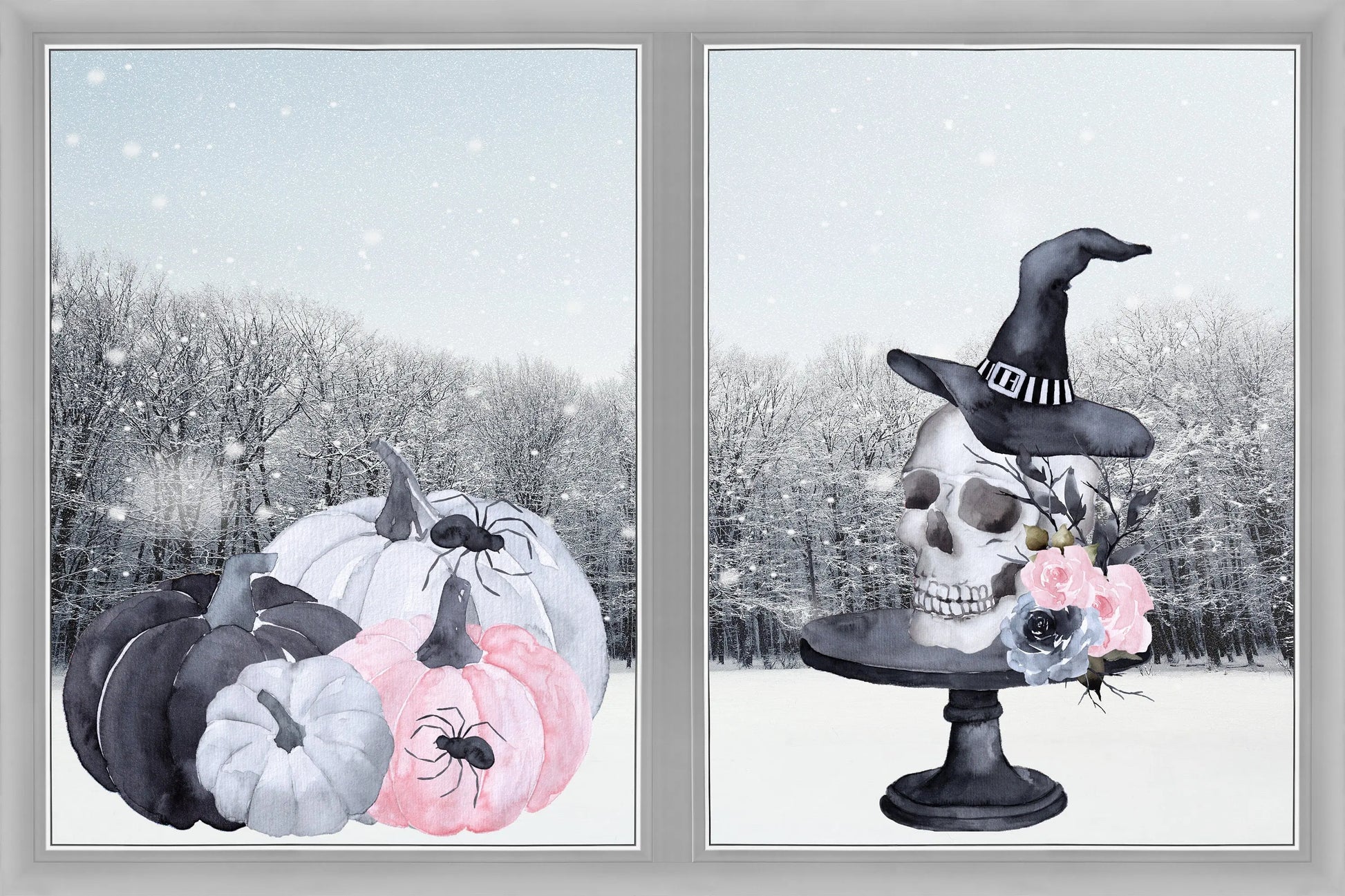 Reusable Gothic Halloween Window Decals: Double-Sided Spooky Clings Creative Windows