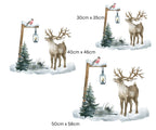 Christmas Window Stickers, Double-Sided Reusable Christmas scene Window Sticker, Christmas Window Decal, Christmas Window Decorations, Creative Windows