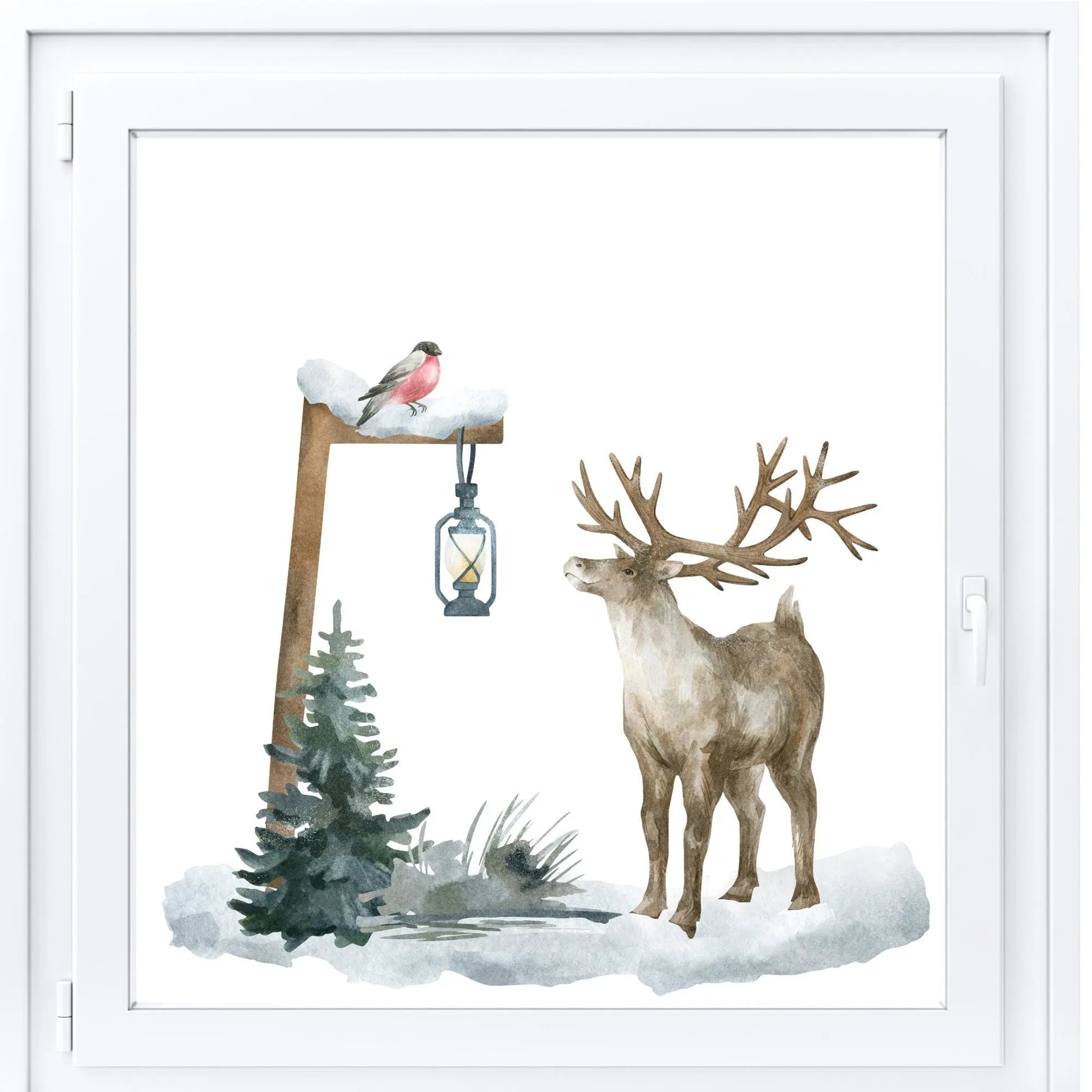 Christmas Window Stickers, Double-Sided Reusable Christmas scene Window Sticker, Christmas Window Decal, Christmas Window Decorations, Creative Windows