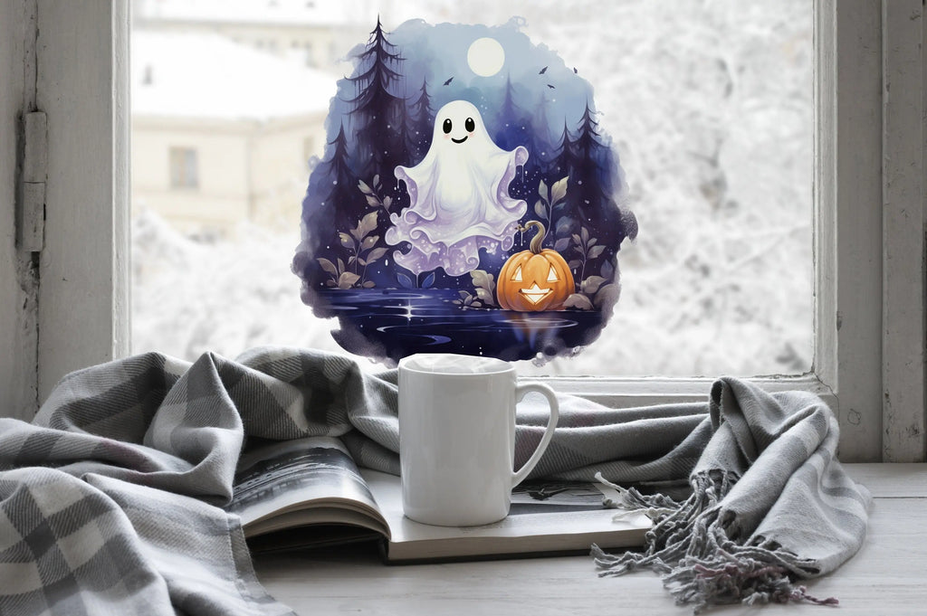 Halloween Window Stickers, Double-Sided Reusable Halloween Window Stickers, Halloween Window Decals, Halloween Window Decorations, Ghosts Creative Windows