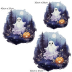 Halloween Window Stickers, Double-Sided Reusable Halloween Window Stickers, Halloween Window Decals, Halloween Window Decorations, Ghosts Creative Windows
