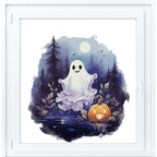 Halloween Window Stickers, Double-Sided Reusable Halloween Window Stickers, Halloween Window Decals, Halloween Window Decorations, Ghosts Creative Windows