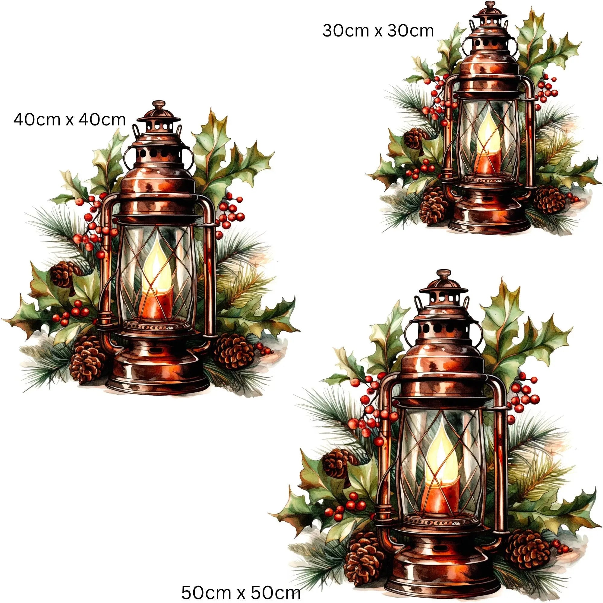 Christmas Window Sticker, Christmas Lantern Window Sticker, Double-Sided Reusable Christmas Window Sticker! Christmas Window Decal, Creative Windows