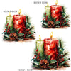 Christmas Window Sticker, Christmas Candle Window Sticker, Double-Sided Reusable Christmas Window Sticker! Christmas Window Decal, Creative Windows
