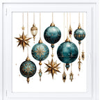Reusable Bauble Window Sticker Set, Christmas Window Stickers, Christmas Window Decorations, Bauble Window Stickers, Bauble Stickers Creative Windows