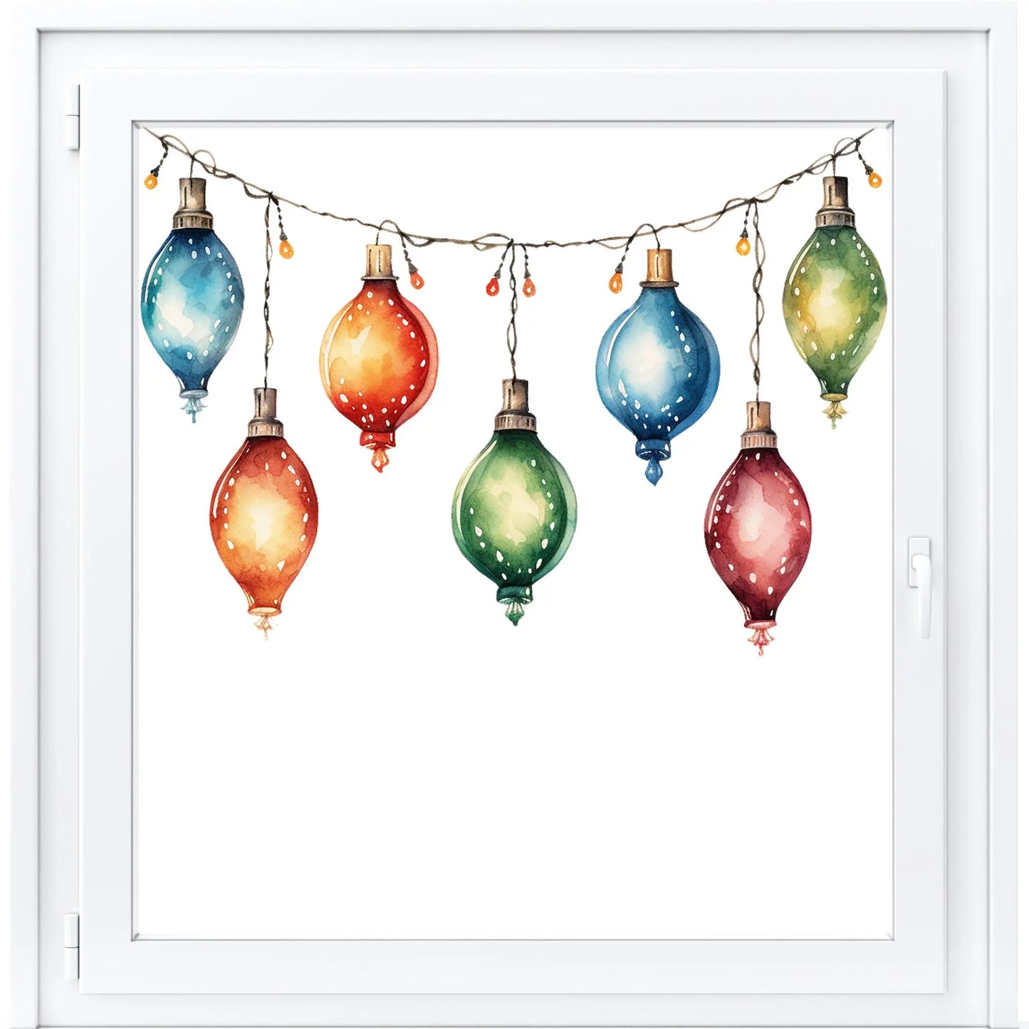 Christmas Bauble Window Sticker, Double-Sided Reusable Bauble Window Sticker Set, Christmas Window Decal, Christmas Window Decoration Creative Windows