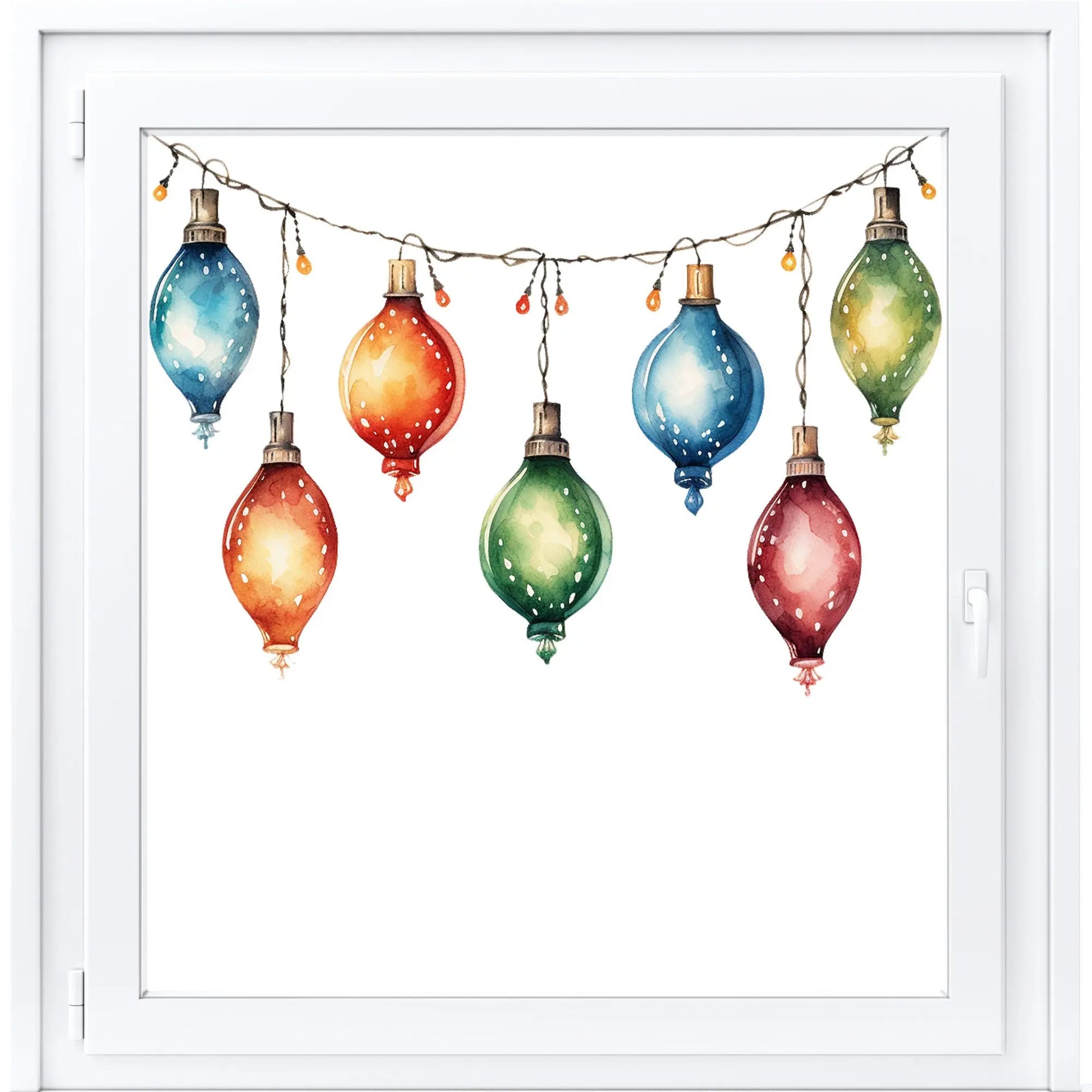 Christmas Bauble Window Sticker, Double-Sided Reusable Bauble Window Sticker Set, Christmas Window Decal, Christmas Window Decoration Creative Windows