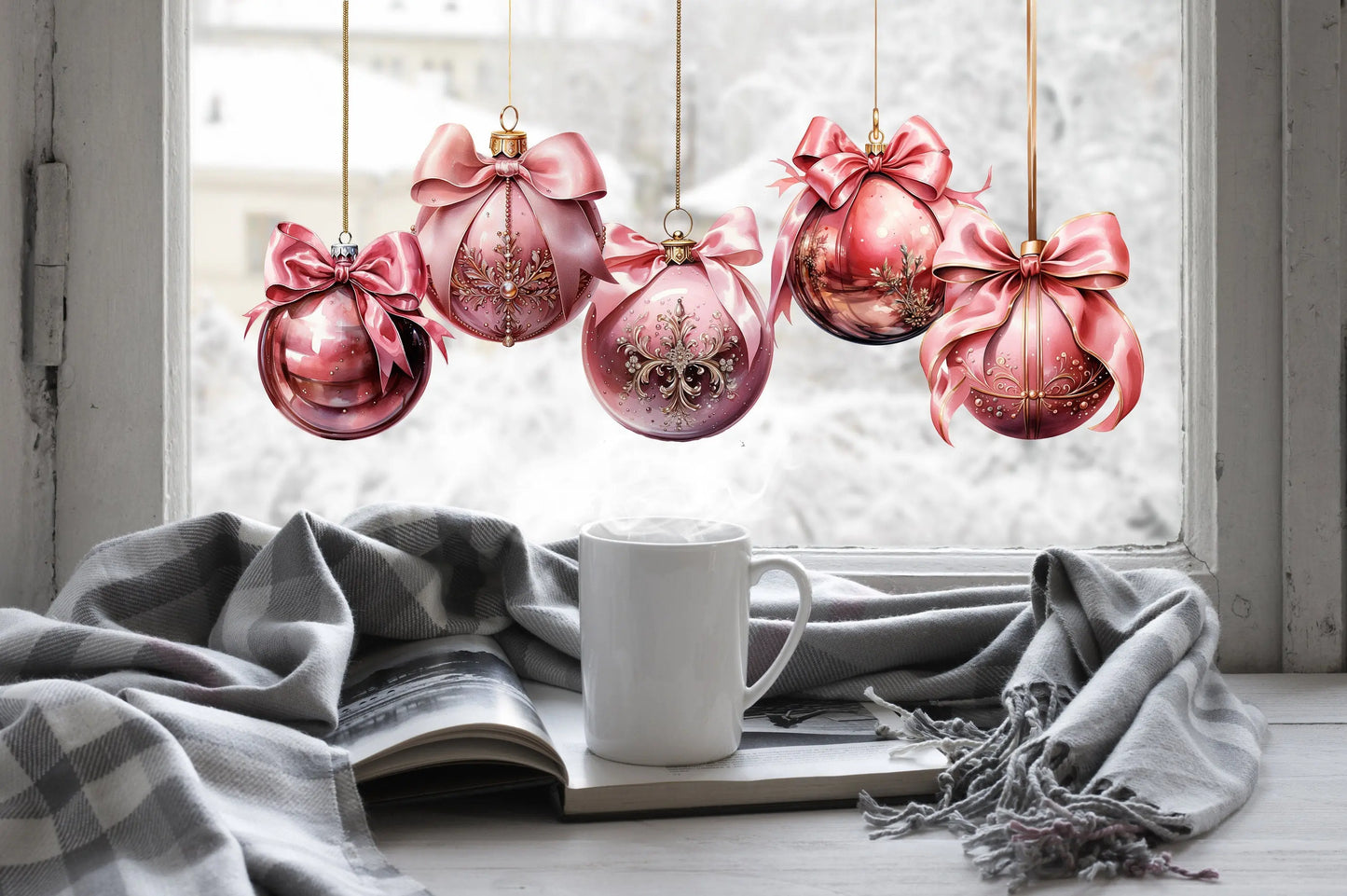 Christmas Bauble Window Sticker Set, Christmas Window Stickers, Christmas Window Decorations, Bauble Window Stickers, Christmas Window Decal Creative Windows
