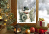 Vintage Snowman Christmas Window Sticker, Christmas Window Sticker, Double-Sided Reusable Christmas Window Sticker! Christmas Window Decal, Creative Windows