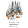 Christmas Window Sticker, Woodland Deer Window Sticker, Double-Sided Reusable Christmas scene Window Stickers, Christmas Window Decal, Creative Windows