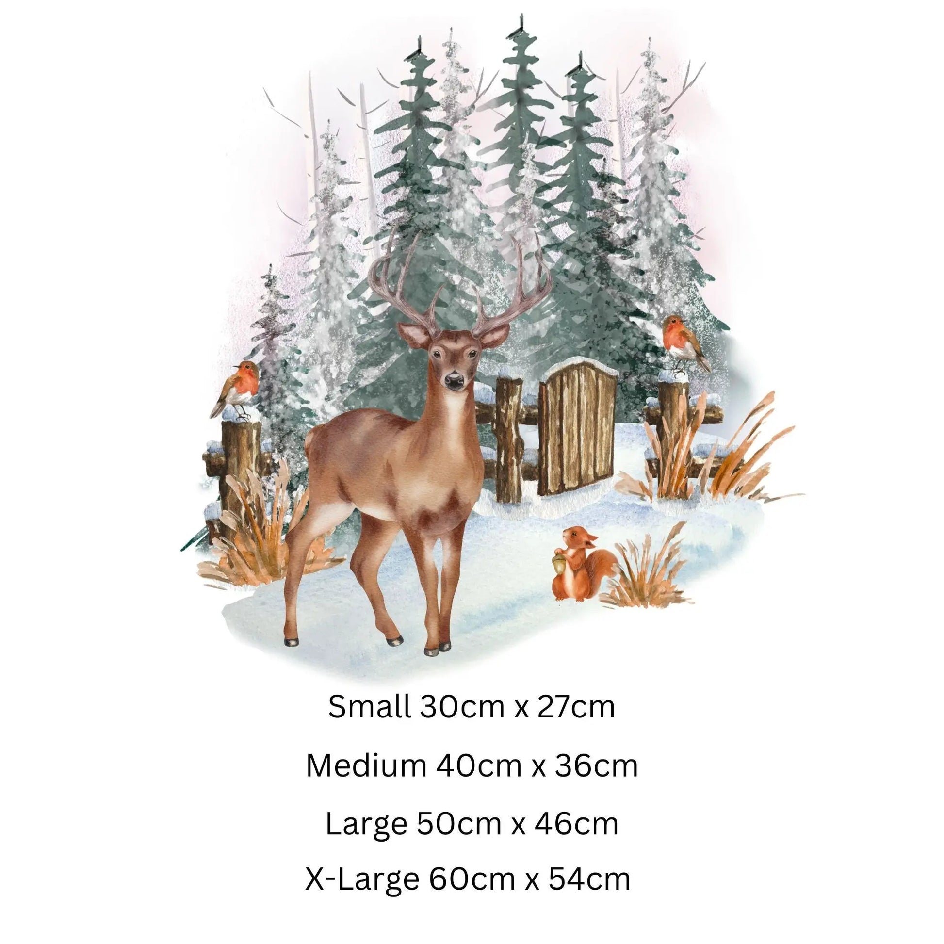 Christmas Window Sticker, Woodland Deer Window Sticker, Double-Sided Reusable Christmas scene Window Stickers, Christmas Window Decal, Creative Windows