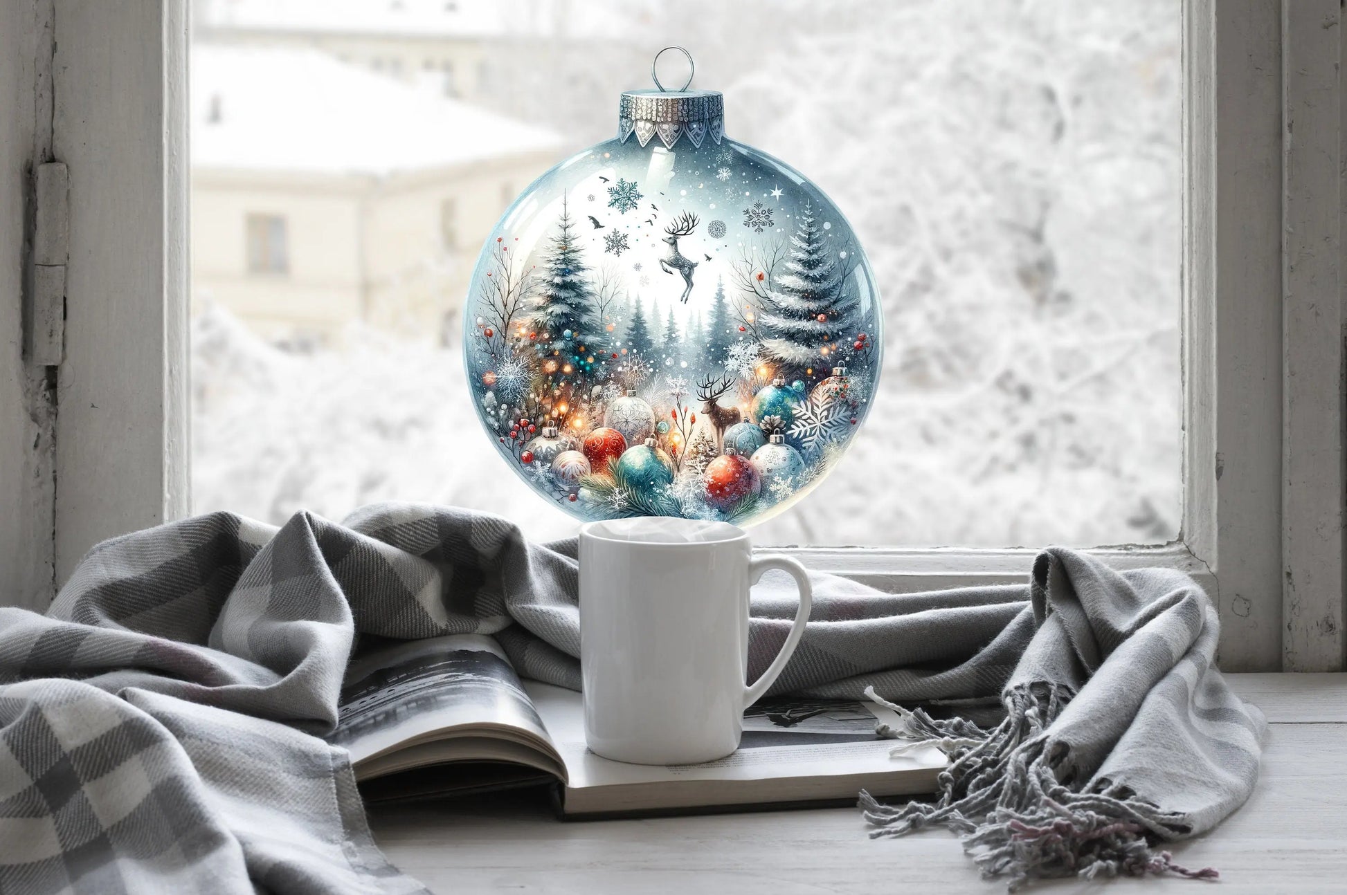 Christmas Window Stickers, Christmas Window Decorations, Bauble Window Stickers, Bauble Stickers, Christmas Bauble window Stickers, Decals Creative Windows