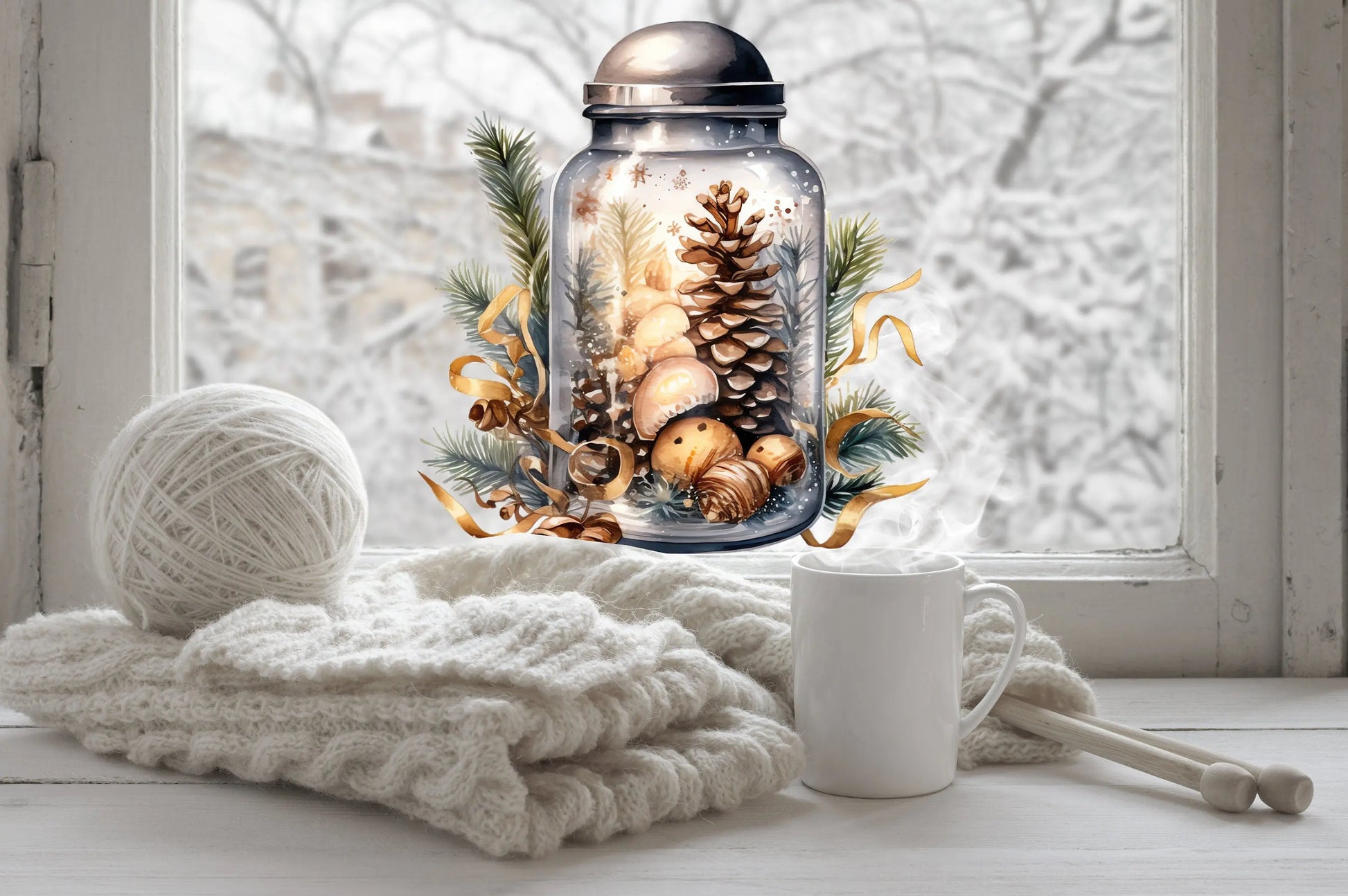 Christmas Window Sticker, Christmas Winter Scene Window Sticker, Double-Sided Reusable Festive Window Sticker! Christmas Window Decal, Creative Windows