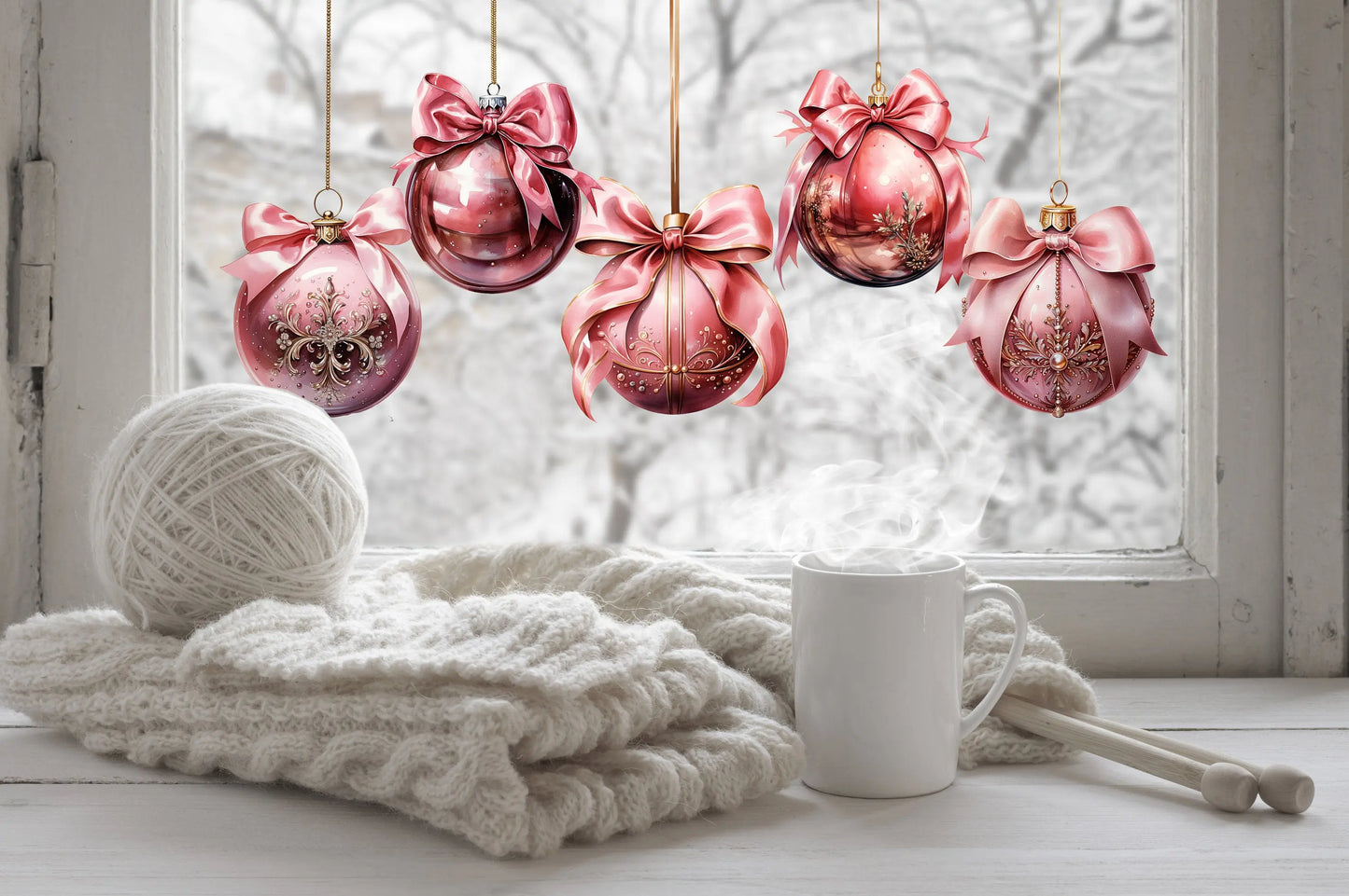 Christmas Bauble Window Sticker Set, Christmas Window Stickers, Christmas Window Decorations, Bauble Window Stickers, Christmas Window Decal Creative Windows