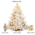 Christmas Window Sticker, Gold Christmas Tree Window Sticker, Double-Sided Reusable Christmas scene Window Stickers, Christmas Window Decal, Creative Windows