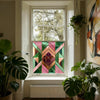 Art Deco Privacy Window Film: Custom Size Stained Glass Style Creative Windows
