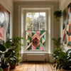 Art Deco Privacy Window Film: Custom Size Stained Glass Style Creative Windows