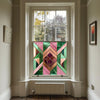 Art Deco Privacy Window Film: Custom Size Stained Glass Style Creative Windows