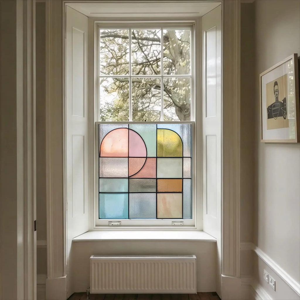 Abstract Pastel Privacy Window Film
