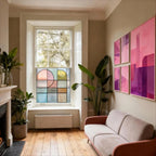 Abstract Pastel Privacy Window Film