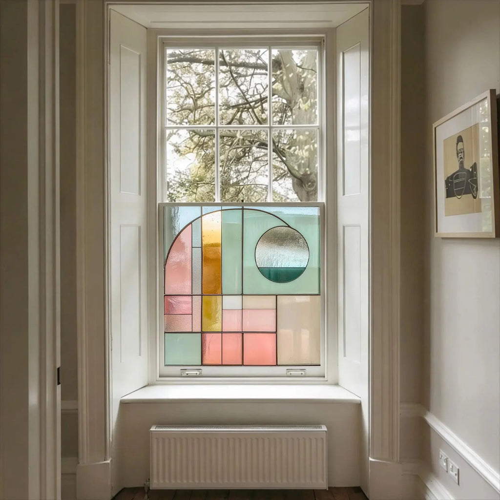 Contemporary Stained Glass Privacy Film