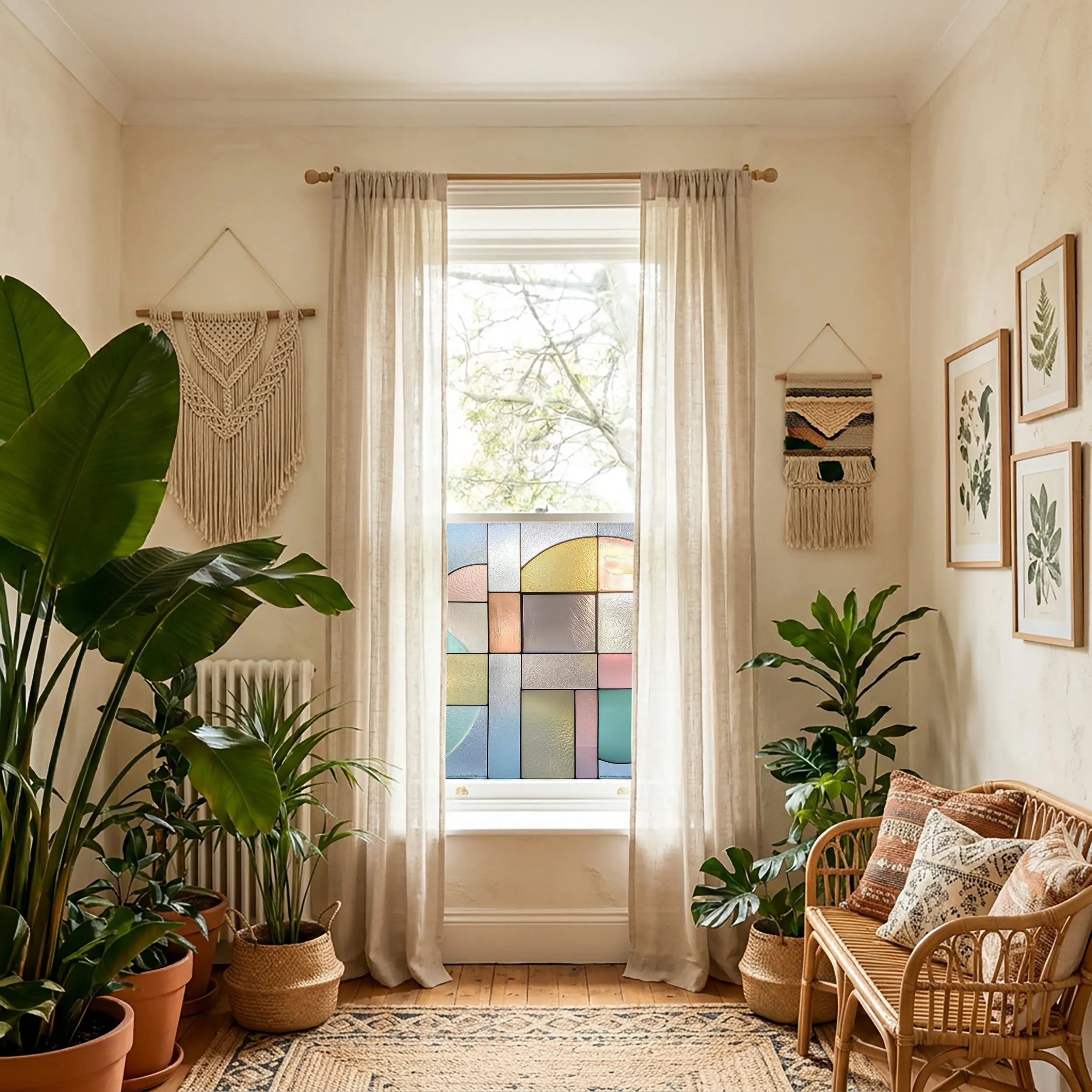 Stained Glass Window Film | Privacy Window Film | Contemporary Design