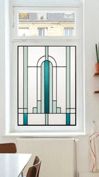 Art Deco Decorative Window Film – Stained Glass Privacy Design