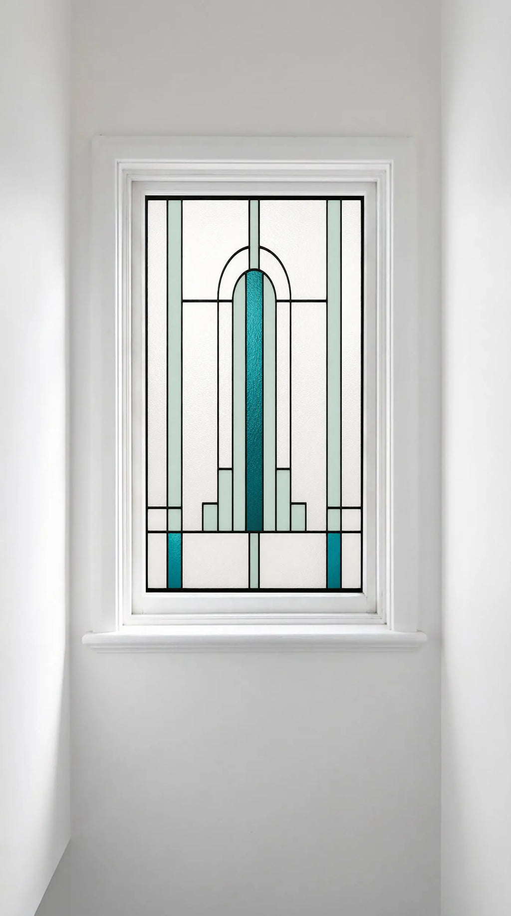 Art Deco Decorative Window Film – Stained Glass Privacy Design