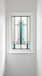 Art Deco Decorative Window Film – Stained Glass Privacy Design