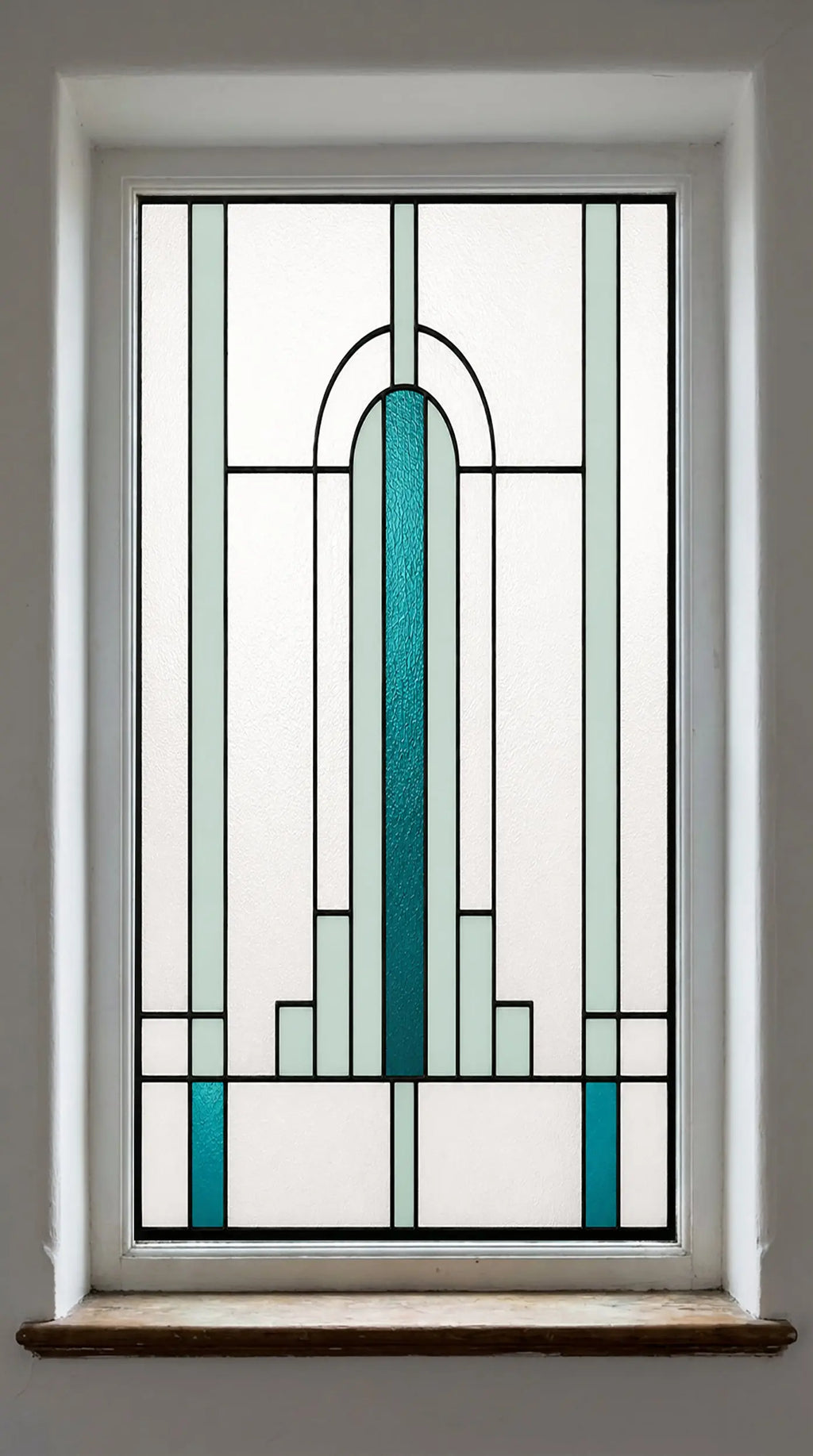 Art Deco Decorative Window Film – Stained Glass Privacy Design
