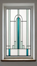 Art Deco Decorative Window Film – Stained Glass Privacy Design
