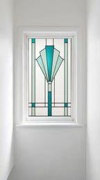 Art Deco Stained Glass Window Film – Geometric Privacy Window Film