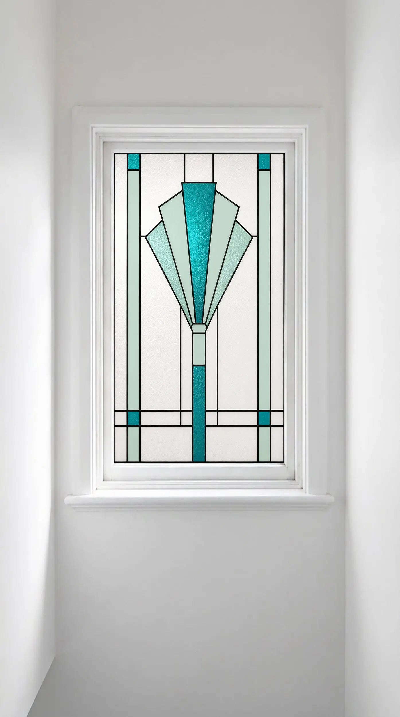 Art Deco Stained Glass Window Film – Geometric Privacy Window Film