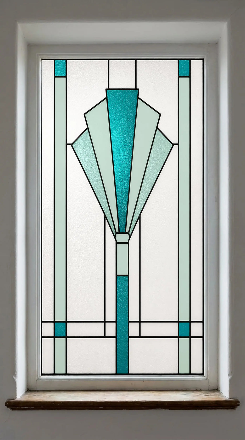 Art Deco Stained Glass Window Film – Geometric Privacy Window Film
