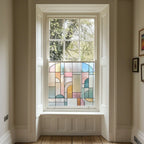 Stained Glass Window Film | Privacy Window Film | Geometric Pattern