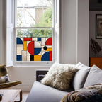 Privacy Window Film – Geometric Stained Glass Window Film