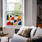 Privacy Window Film, Modern Geometric Stained Glass
